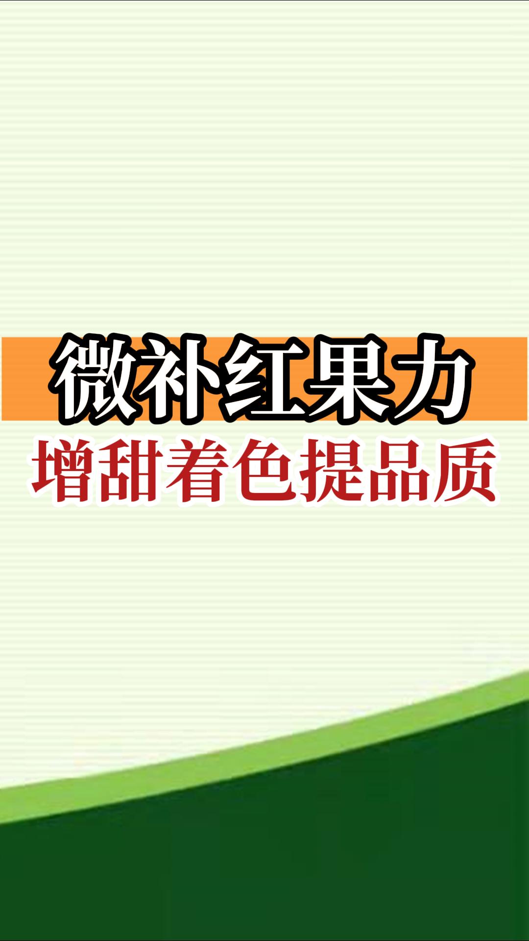 微補(bǔ)紅果力，增甜著色提品質(zhì)